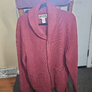 Duluth Trading Co. Brick Red Knit Cardigan